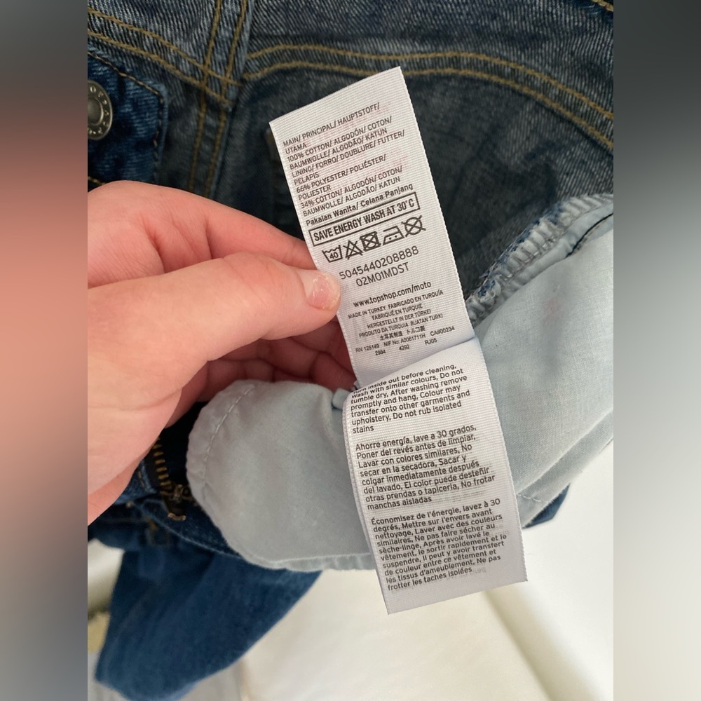 Woman’s TopShop high waisted moto jeans - Picture 7 of 12